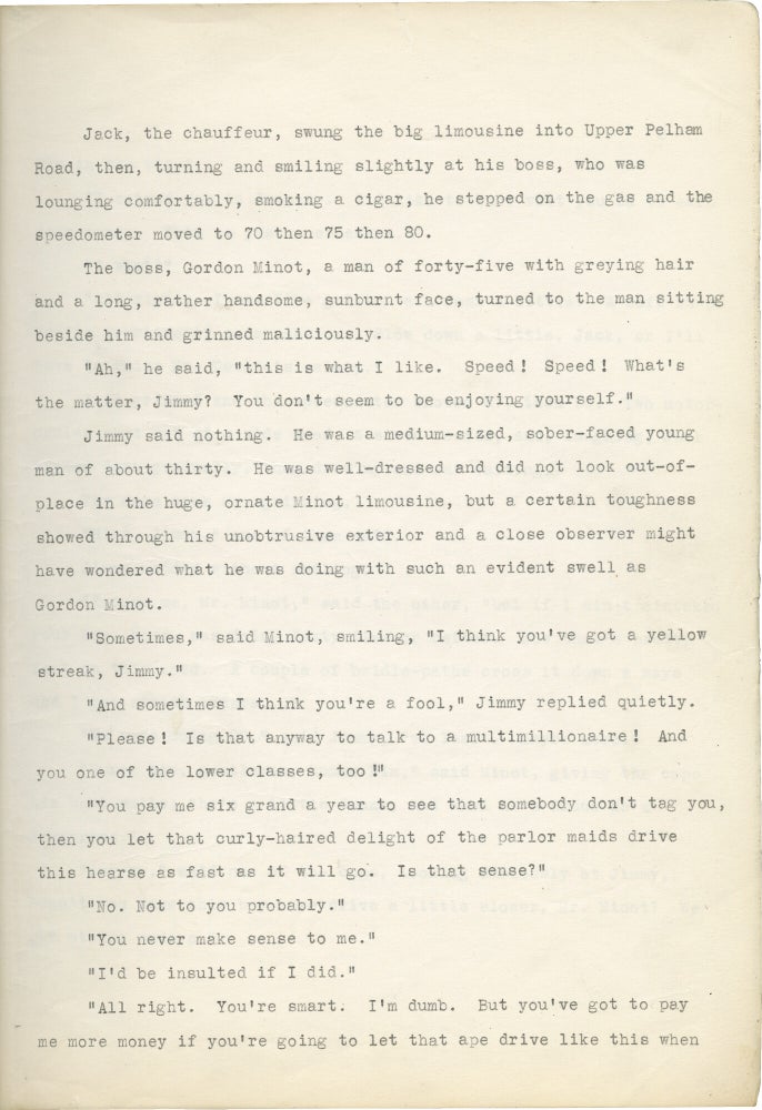 Archive of screenplay and manuscript material by W.R. Burnett
