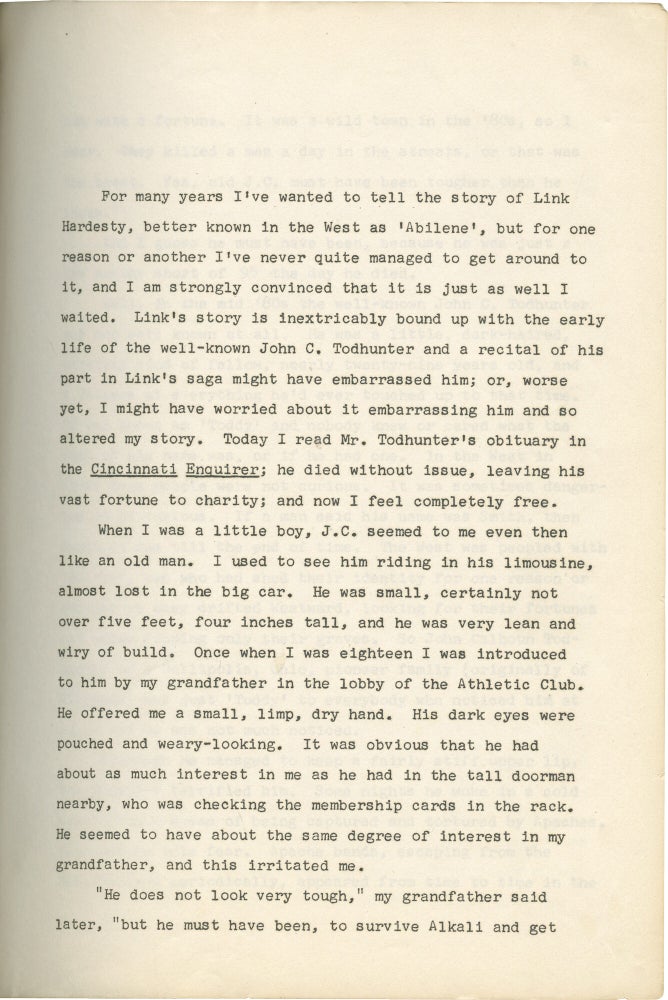 Archive of screenplay and manuscript material by W.R. Burnett