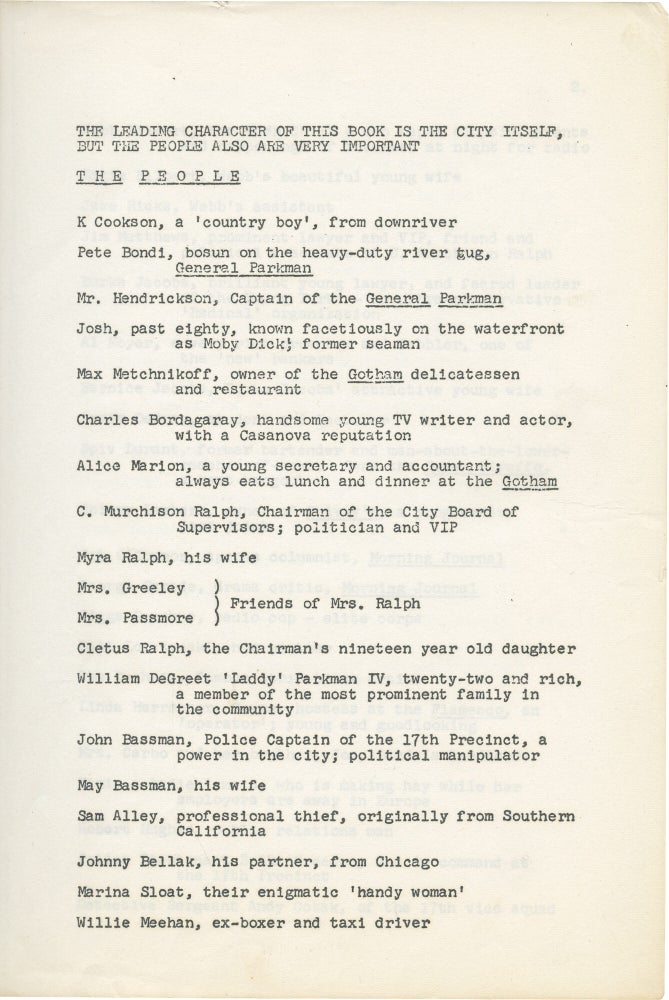 Archive of screenplay and manuscript material by W.R. Burnett