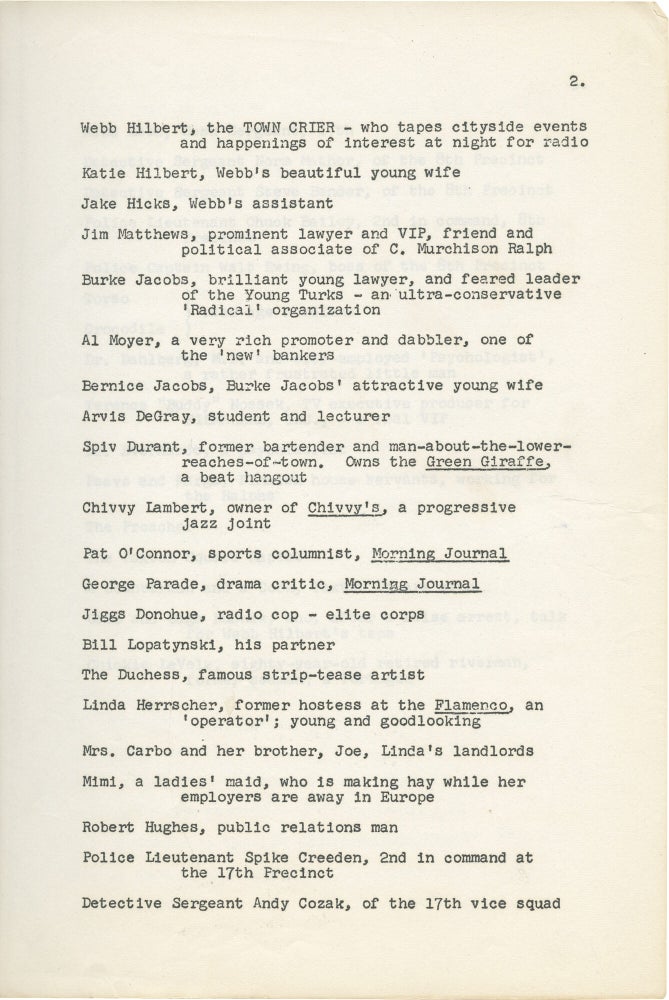 Archive of screenplay and manuscript material by W.R. Burnett
