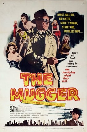 Book #107583] The Mugger (Original One Sheet Poster). Ed McBain, William Berke, James Franciscus,...