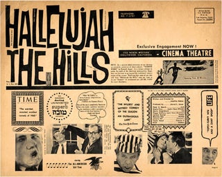 Book #115508] Hallelujah the Hills with Scorpio Rising (Promotional broadside). Adolfas Mekas,...