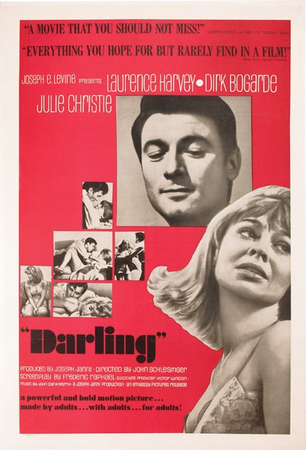 Book #119194] Darling (Original film poster for the 1965 film). Julie Christie, John Schlesinger,...