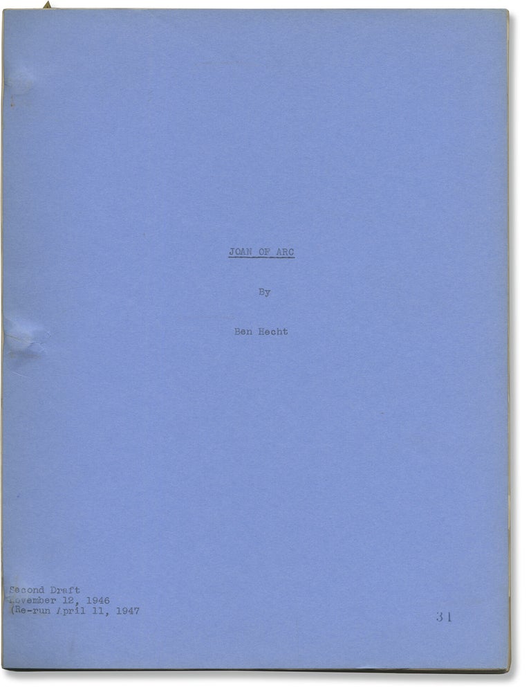 Book #120515] Joan of Arc (Archive of 3 scripts from an unproduced film version). Jules...