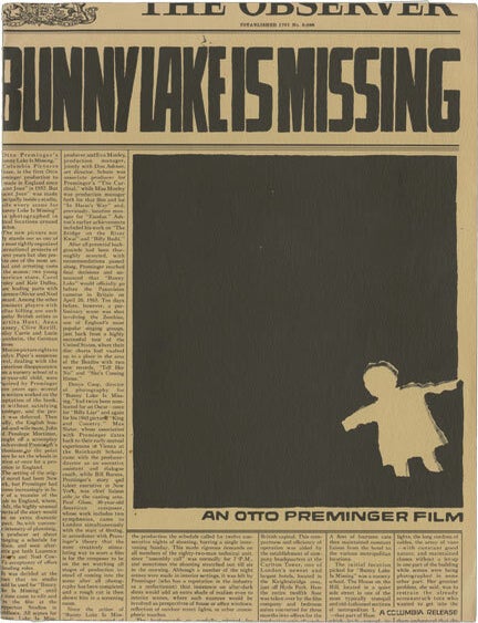 Collection of ten pressbooks designed by Saul Bass