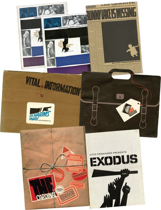 Book #122002] Ten pressbooks designed by Saul Bass. Design, Saul Bass, Otto Preminger, designer,...