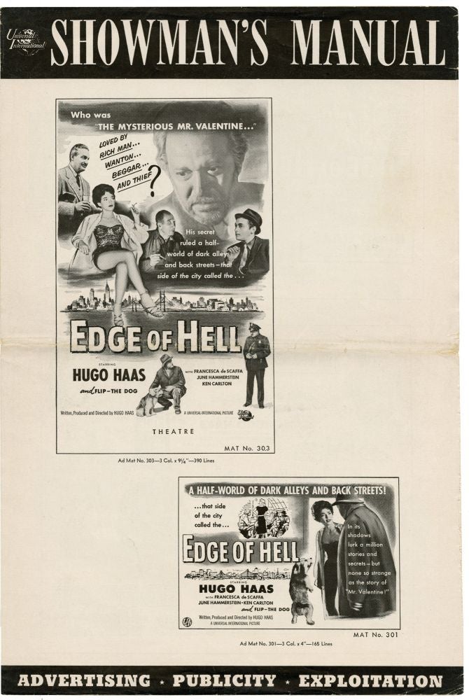 Book #125417] Edge of Hell (Original Film Pressbook). Hugo Haas, June Hammerstein Francesca de...