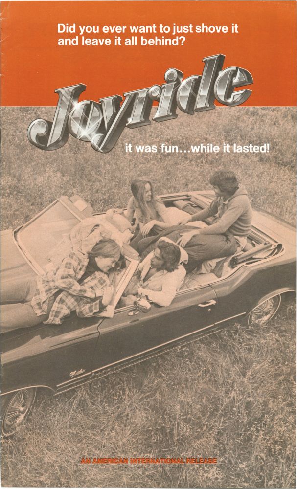 Book #128138] Joyride (Original Film Pressbook). Joseph Ruben, Peter Rainer, Robert Carradine...