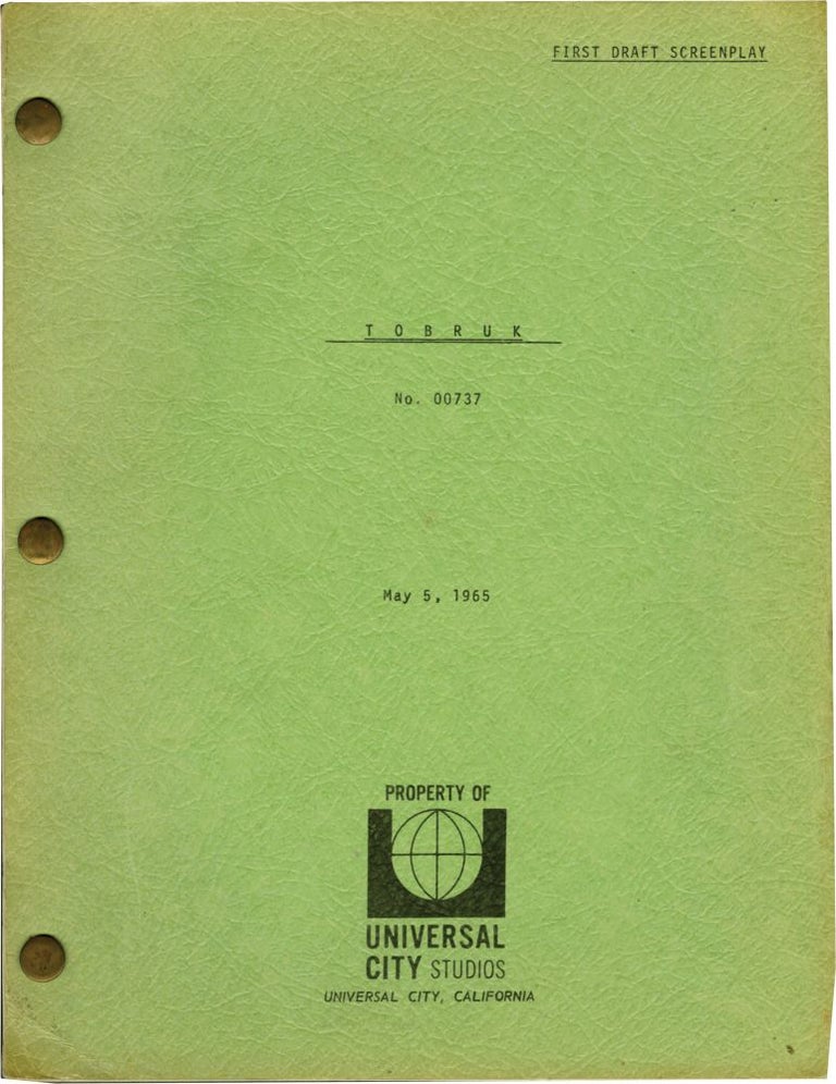 Book #128722] Tobruk (Original screenplay for the 1967 film). George Peppard Rock Hudson, Guy...