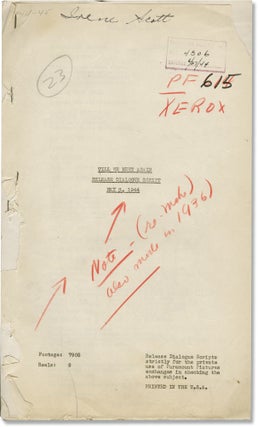 Book #128726] Till We Meet Again (Post-production script for the 1944 film). Frank Borzage,...