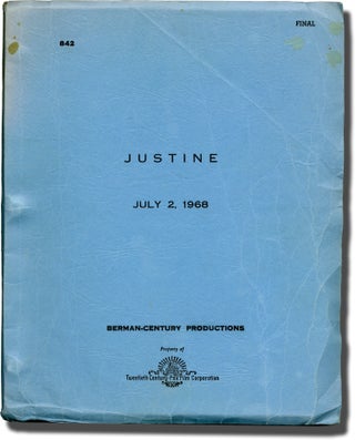 Book #128881] Justine (Original screenplay for the 1969 film). Anna Karina Anouk Aimee, John...