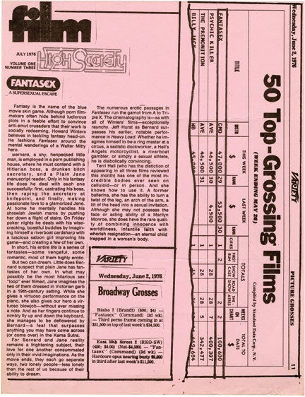 Archive of 66 pressbooks and ad supplements for hardcore adult films made between 1966-1987