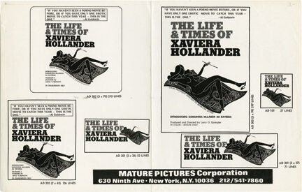 Archive of 66 pressbooks and ad supplements for hardcore adult films made between 1966-1987
