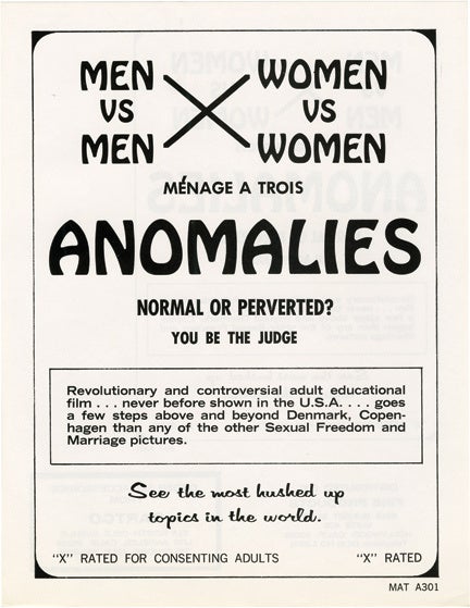 Archive of 66 pressbooks and ad supplements for hardcore adult films made between 1966-1987