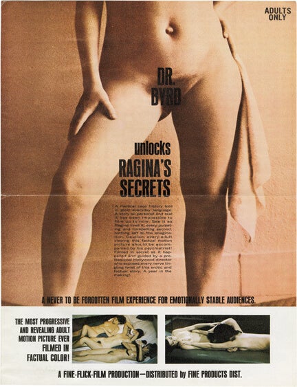 Archive of 66 pressbooks and ad supplements for hardcore adult films made between 1966-1987