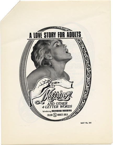 Archive of 66 pressbooks and ad supplements for hardcore adult films made between 1966-1987