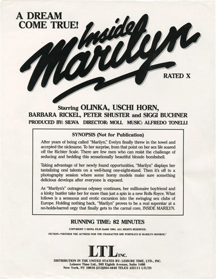 Archive of 66 pressbooks and ad supplements for hardcore adult films made between 1966-1987