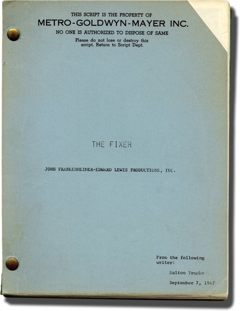 [Book #129429] The Fixer. Dirk Bogarde Alan Bates, John Frankenheimer, Dalton Trumbo, Hugh Griffith Georgia Brown, starring, director, screenwriter.