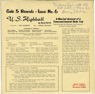 U.S. Highball |Gate 5 Records, Issue No. 6