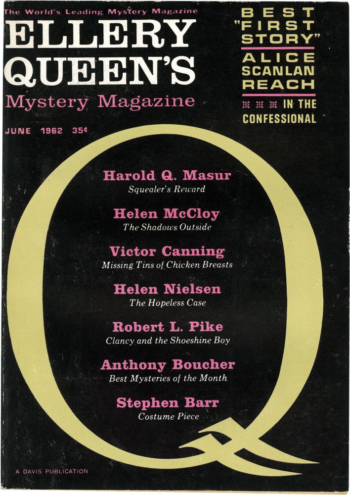 [Book #129852] Ellery Queen's Mystery Magazine: June, 1962. Alice Scanlan, Helen McCloy Reach Harold Q. Masur, Anthony Boucher, contributors.