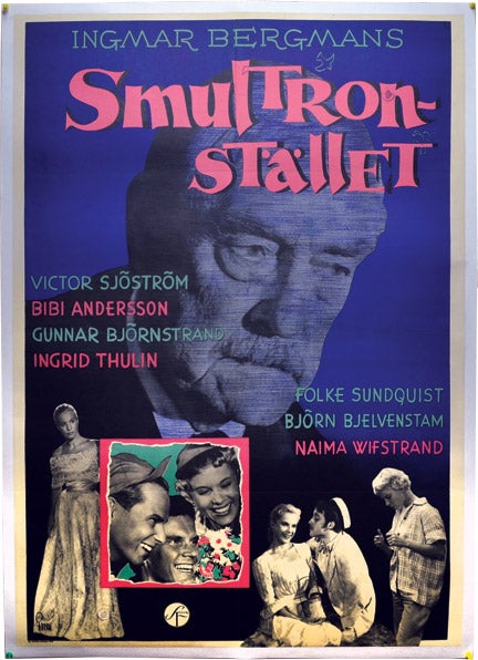 Book #130149] Wild Strawberries [Smultronstallet] (Original poster for the 1957 film). Ingmar...