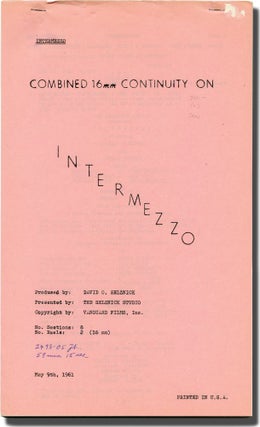 Book #130392] Intermezzo (Original post-production script for a 1961 re-release of the 1939...
