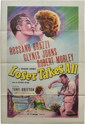 Book #130513] Loser Takes All (Original British poster for the 1956 film). Graham Greene, Ken...