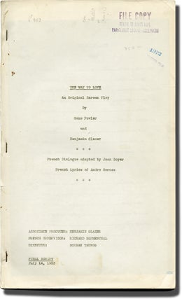 Book #130727] The Way to Love (Original screenplay for the 1933 film). Ann Dvorak Maurice...