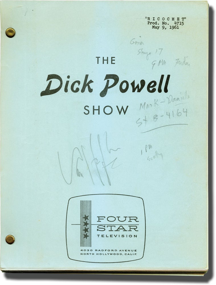 [Book #130807] The Dick Powell Theatre: Ricochet [The Dick Powell Show: Ricochet]. Marc Daniels, Adrian Spies, Dick Powell, Van Heflin, director, screenwriter, starring host, starring.