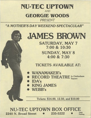 Book #131152] A Mother's Day Weekend Spectacular: James Brown, Saturday May 7th and Sunday May...