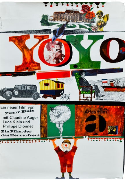 Book #132242] Yoyo (Original poster for the 1965 film). Pierre Etaix, Jean-Claude Carriere,...