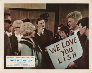 Book #132391] Three Hats for Lisa (Original British front-of-house card from the 1966 film)....