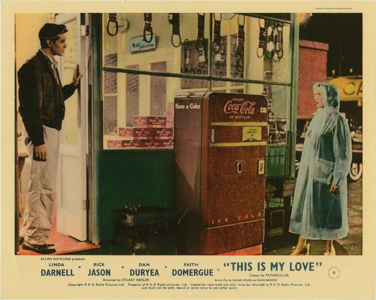 Book #132424] This Is My Love (Four British front-of-house cards from the 1954 film). Linda...