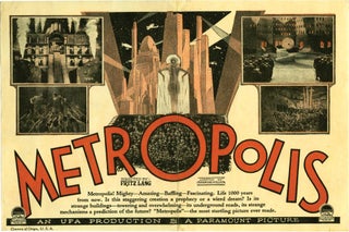 Book #132431] Metropolis (Original US herald for the 1927 film). Fritz Lang, Channing Pollock...