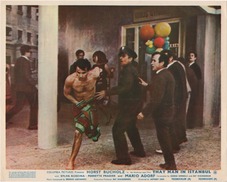 Book #132442] That Man in Instanbul (Collection of 8 front-of-house cards from the 1965 UK film)....
