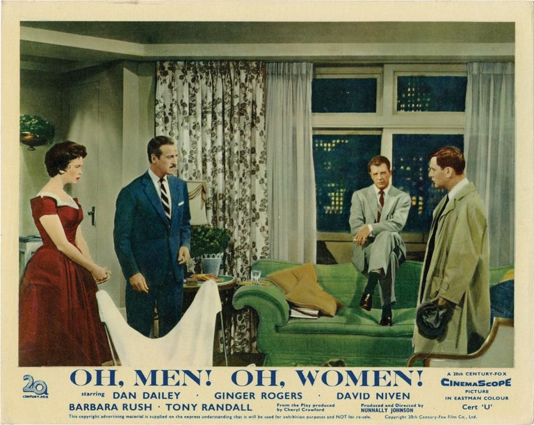 Book #132492] Oh, Men Oh, Women (Collection of 7 British front-of-house cards from the 1957...