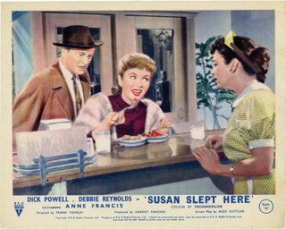 Book #132502] Susan Slept Here (Original British front-of-house card from the 1954 film). Debbie...