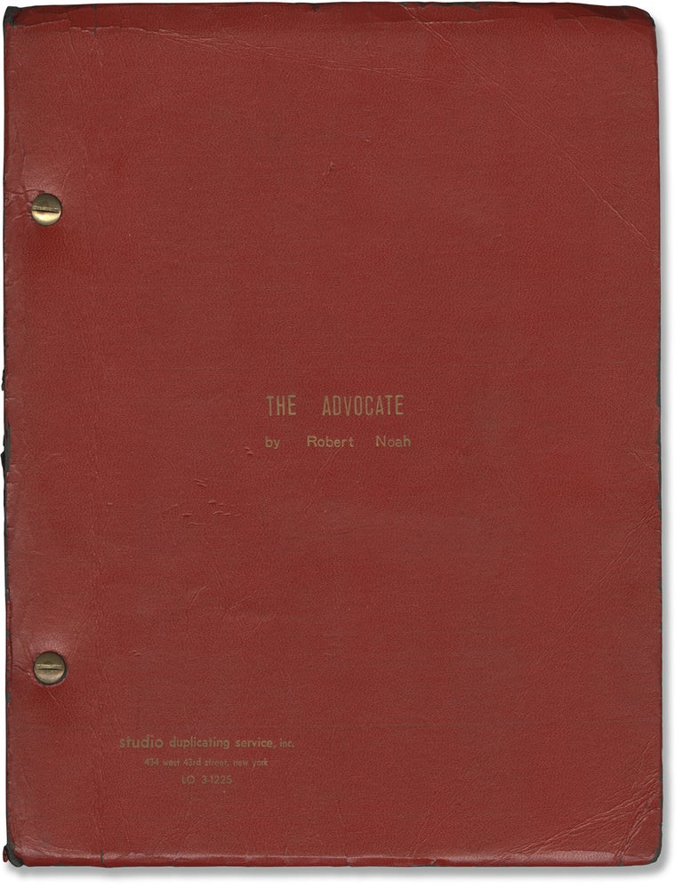 Book #132511] The Advocate (Original script for the 1963 play, annotated copy belonging to...
