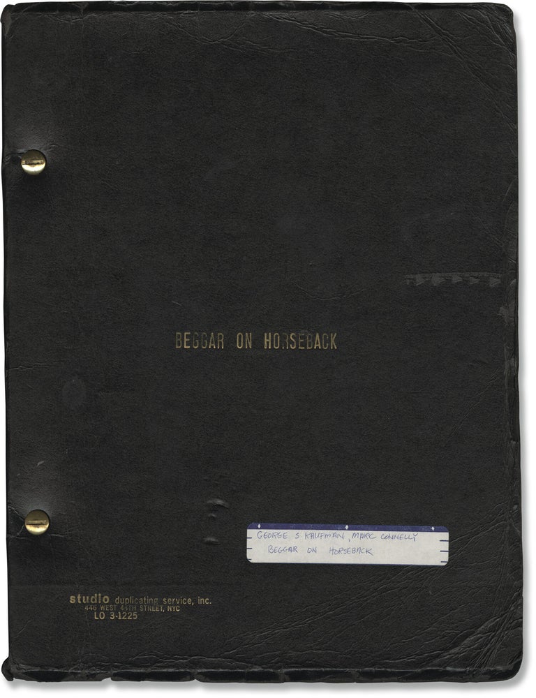 Beggar on Horseback (Original script for the 1970 play, copy belonging to actress Tresa Hughes