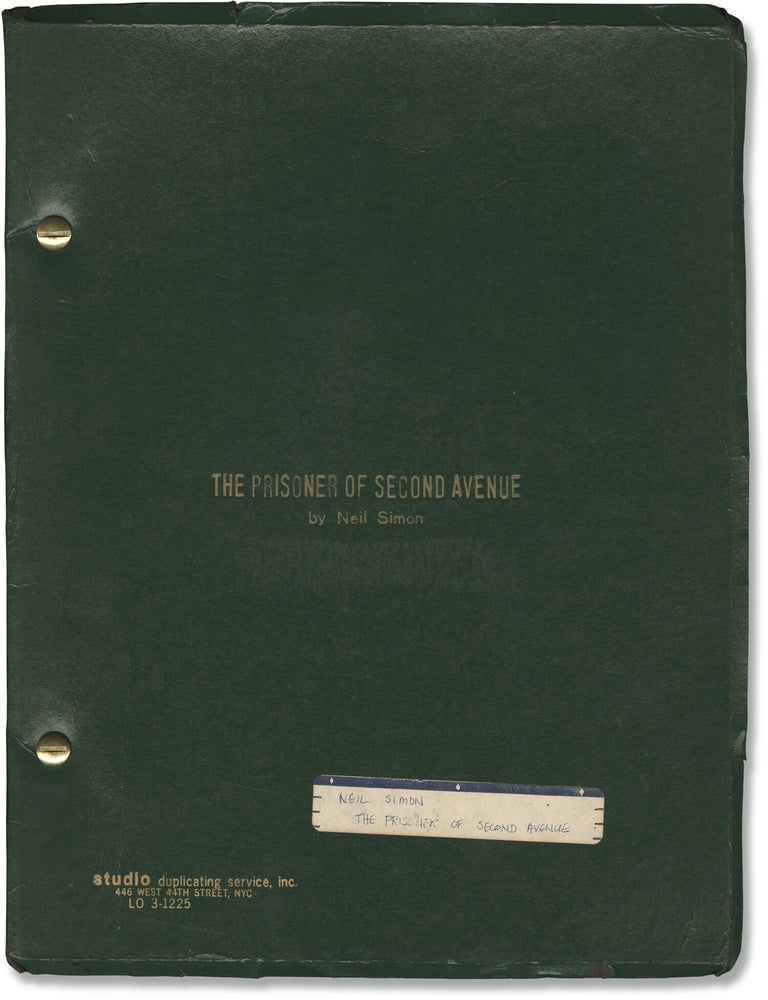 Book #132532] The Prisoner of Second Avenue (Original script for the 1971 play, copy belonging to...
