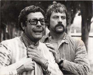 Book #132636] Dirty Weekend (Two original photographs of Oliver Reed and Marcello Mastroianni...