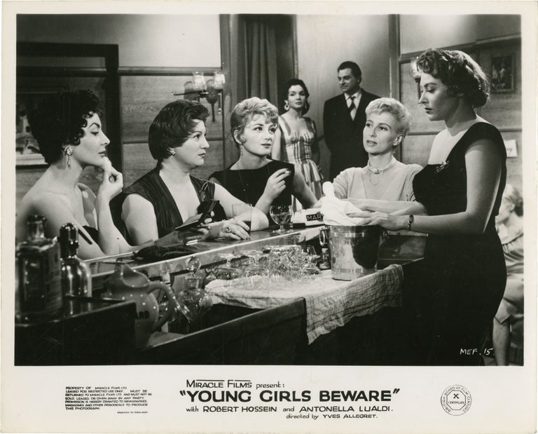 Book #132691] Young Girls Beware (Collection of seven original photographs from the 1957 film)....