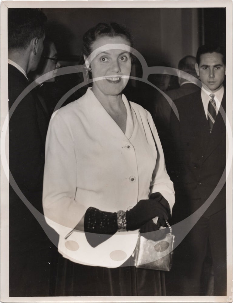 Two original photographs of Rose Murphy, Ed Mathieu, Kieron Moore, Adelaide Hall, and Marjorie Rhodes at the London premiere of the 1950 film, "Seven Days to Noon"