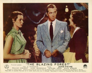 Book #132850] The Blazing Forest (Original photograph from the 1952 film). Edward Ludwig, Lucien...