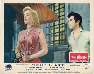 Book #132876] Hell's Island (Two original British front-of-house cards from the 1955 film). Mary...