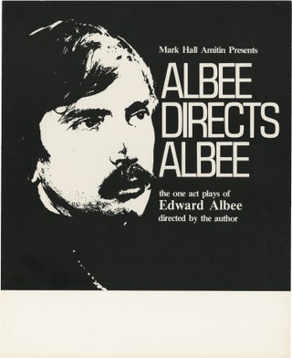 Book #133224] Albee Directs Albee (Original poster for The One Act Plays of Edward Albee |...