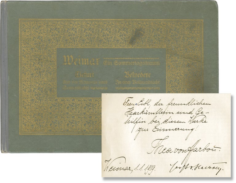[Book #133378] Weimar: Ein Sommertagstraum. Tiefurt: aus den Memoiren eines Sonnenstrahls. Belvedere: In einer Vollmondnacht. Thea Von Harbou, Horst Von Harbou, text, photographs.