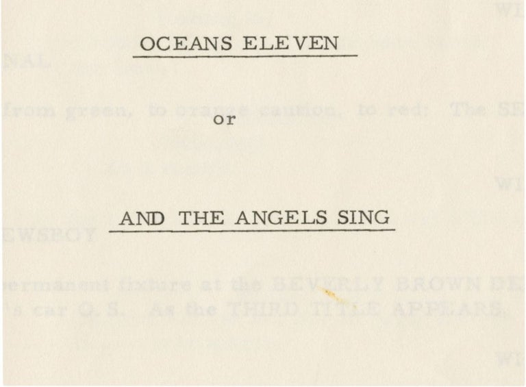 Ocean's Eleven [11] [Oceans Eleven or And the Angels Sing]