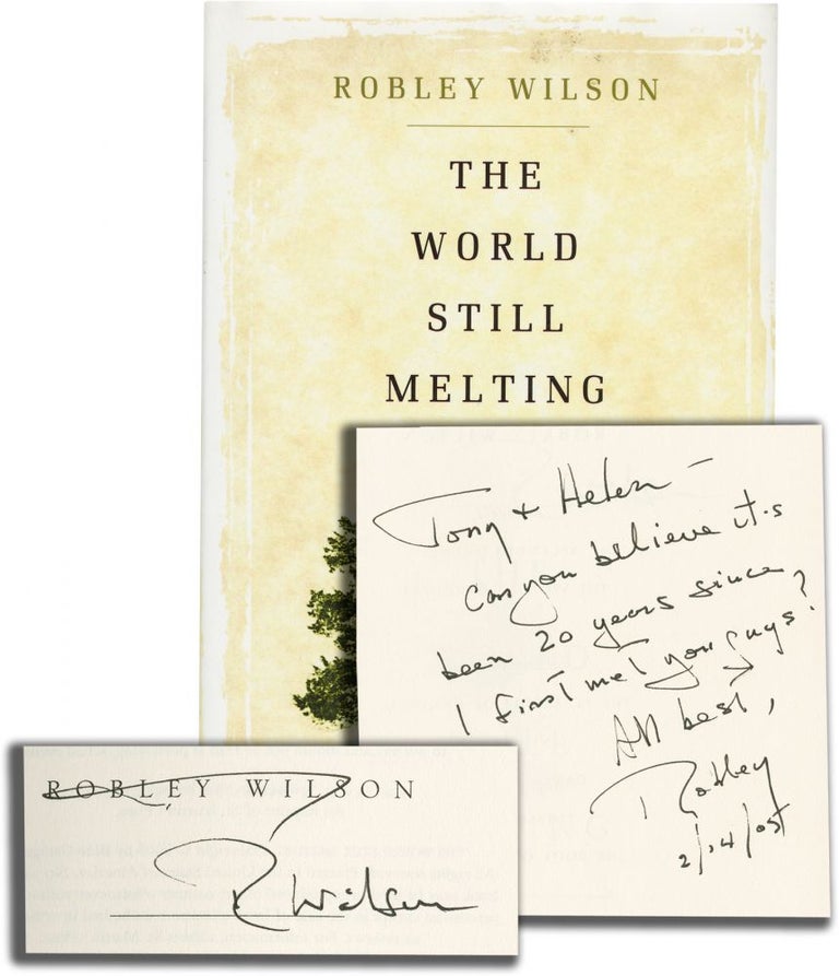 Book #134208] The World Still Melting (First Edition, inscribed to film director and producer...