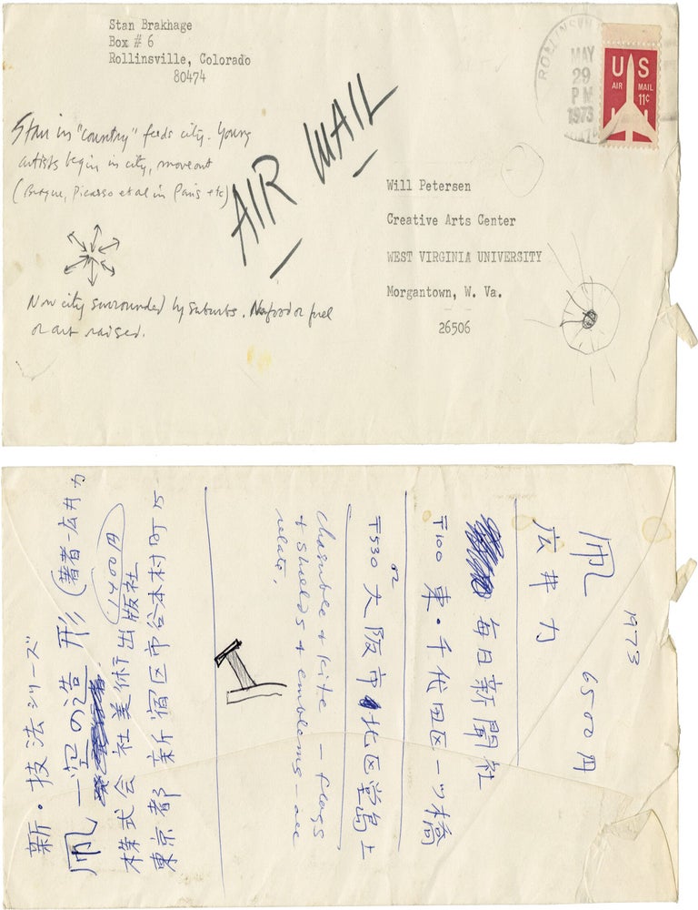 Lengthy typed letter signed from Stan Brakhage to Will Petersen
